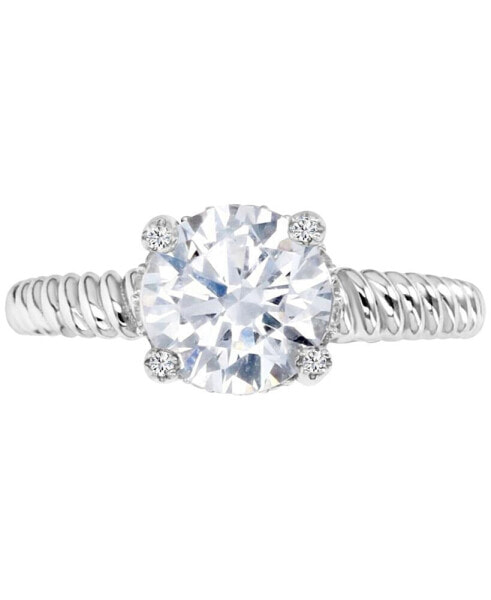 Кольцо Macy's Cubic Zirconia Solitaire Twist-Style Engagement