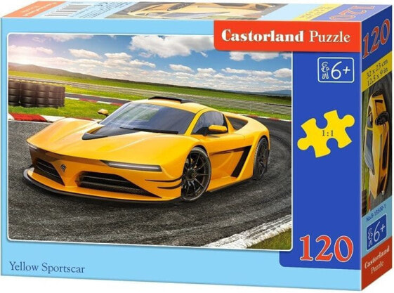 Castorland Puzzle Żółte sportowe auto 120 elementów (13500)