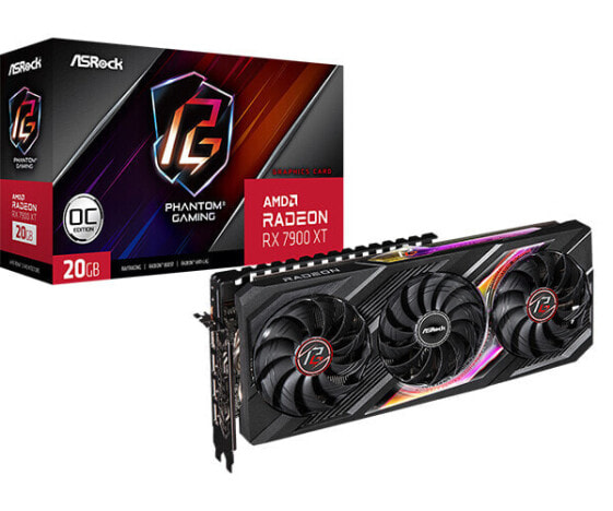 Видеокарта Asrock Phantom Gaming AMD Radeon RX 7900 XT 20GB OC, Radeon RX 7900 XT, 20 GB