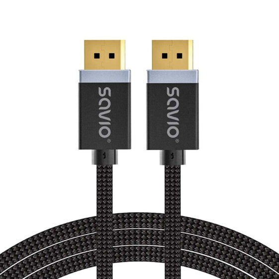 Savio DISPLAYPORT (M) - DISPLAYPORT (M) CABLE, V1.4, 3 m, CL-176 - Cable - Digital/Display/Video