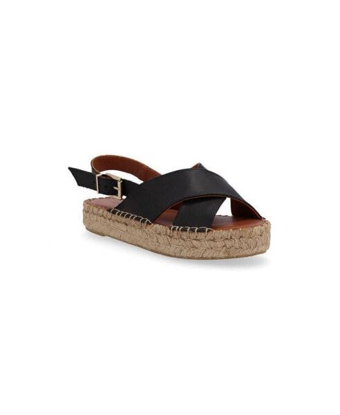 Women's Crossed Leather Sandals