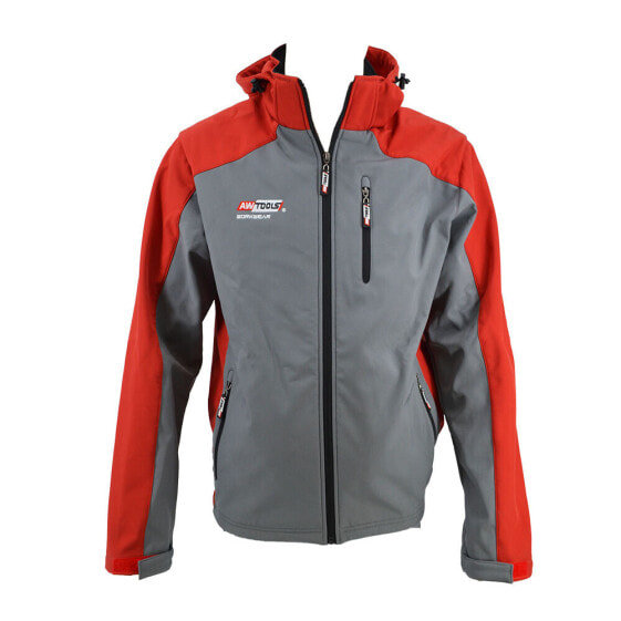 AWTOOLS KURTKA SOFTSHELL BLUZA T4/ CZERWONO-SZARA/ L