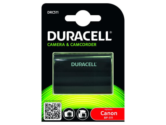 Duracell Camera Battery - replaces Canon BP-511/BP-512 Battery - 1600 mAh - 7.4 V - Lithium-Ion (Li-Ion)