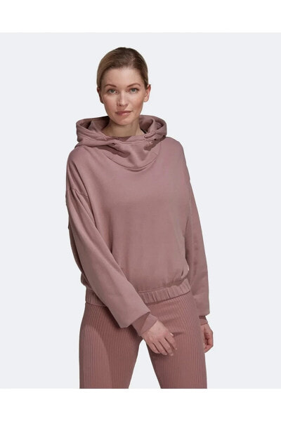 Толстовка Adidas Studio Lounge Cropped Kapşonlu Hoodie