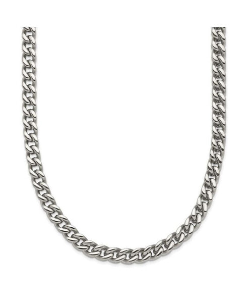 Stainless Steel Polished 24 inch Franco Chain Necklace