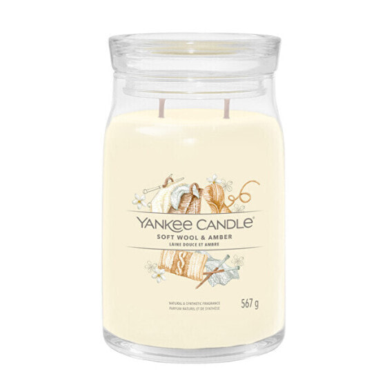 Ароматическая свеча Yankee Candle Soft Wool & Amber объемом 567 г