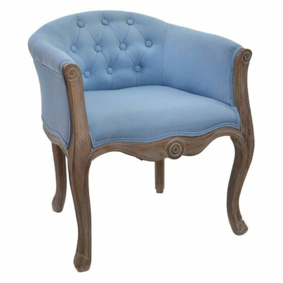 Кресло мягкое DKD Home Decor Синее полиэфирное деревянное (58 x 56 x 69 см)