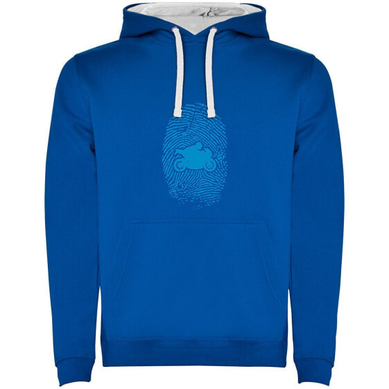 KRUSKIS Motorbiker Fingerprint Two-Colour Hoodie