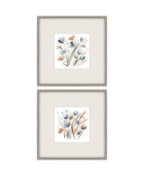 Coastal Blooms Framed Art, Set of 2