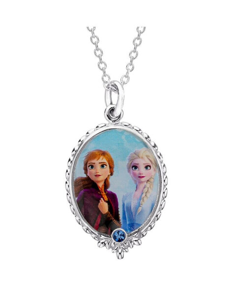 Womens Frozen II Elsa and Anna Pendant Necklace