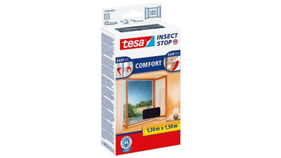 Сетка антимоскитная на окно Tesa Insect Stop Comfort 1300 x 10 x 1500 мм Silver 141 г 454 г