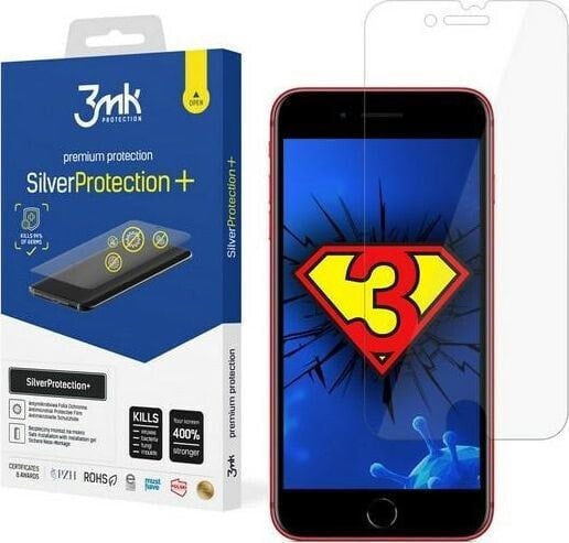 3MK 3MK Silver Protect+ iPhone 8 Plus Folia Antymikrobowa montowana na mokro