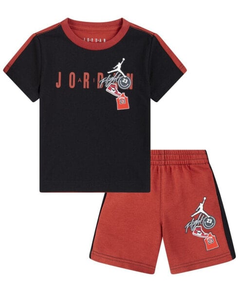 Toddler Boys Patch T-shirt and Shorts, 2-Piece Set