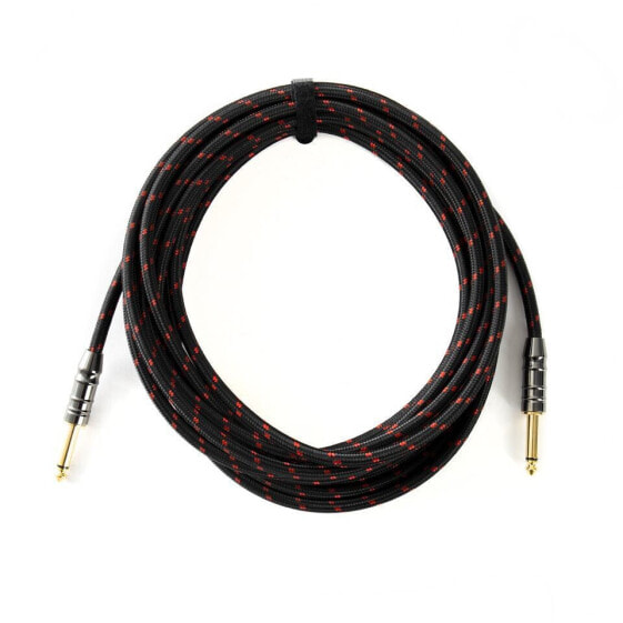 Fame Vintage Instrument Cable 6 m Red Straight/Straight