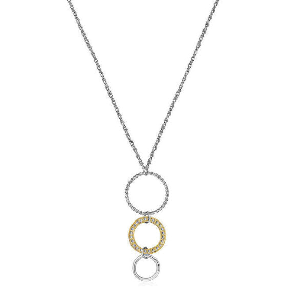 Bicolor necklace with circles Sirkel SSK02