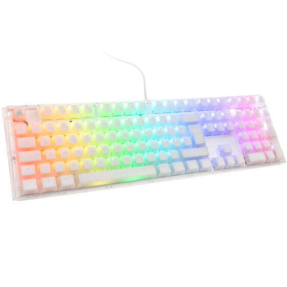 Ducky One 3 Aura White Gaming Tastatur, RGB LED - MX-Speed-Silver