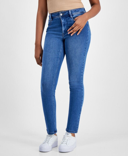 Juniors' Mid-Rise Straight-Leg Jeans