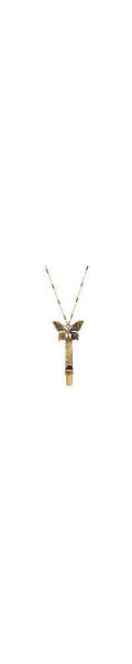 Gold-Tone Whistle Butterfly Pendant Necklace