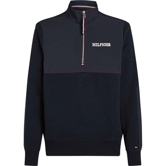 TOMMY HILFIGER Monotype Mix half zip sweatshirt