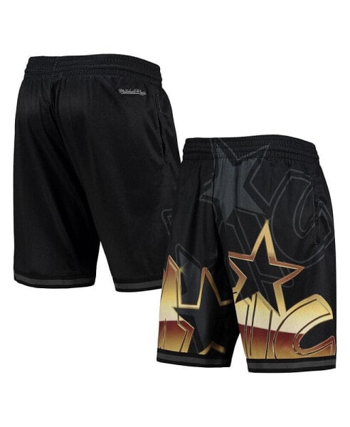 Men's Black Orlando Magic Big Face 4.0 Fashion Shorts