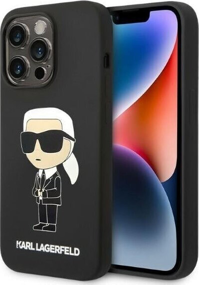 Karl Lagerfeld Etui Karl Lagerfeld KLHCP14LSNIKBCK Apple iPhone 14 Pro hardcase czarny/black Silicone Ikonik