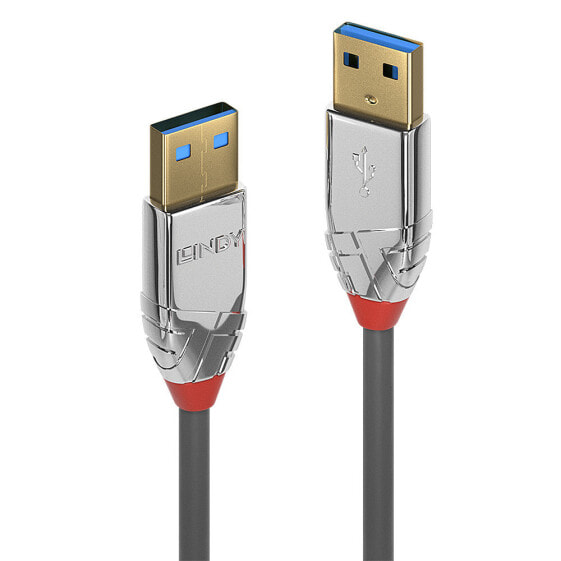 Разъем Lindy USB A - USB A USB 3.2 Gen 1 (3.1 Gen 1) 5000 Mbit/s 2 метра - серый