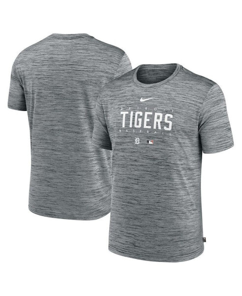 Men's Heather Gray Detroit Tigers Authentic Collection Velocity Performance Practice T-shirt