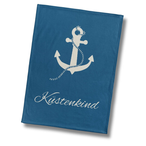 Decke maritim Küstenkind Anker