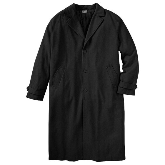 Big & Tall Wool-Blend Long Overcoat