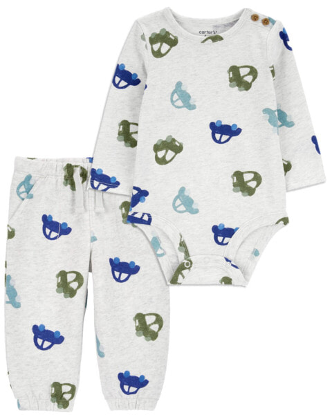 Baby 2-Piece Long-Sleeve Bodysuit & Pant Set NB