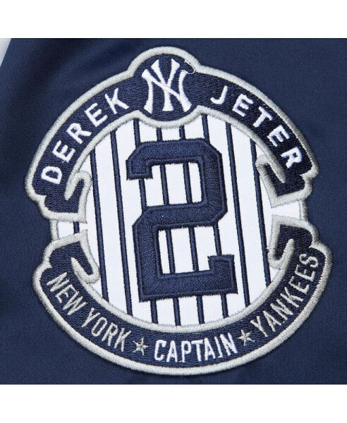 Men's Derek Jeter White/Navy New York Yankees Cooperstown Collection Legends Lightweight Satin Raglan Full-Snap Jacket