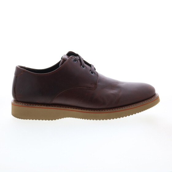 Мужская обувь Dunham Clyde Plain Toe коричневые шнурованные туфли Wide Oxfords