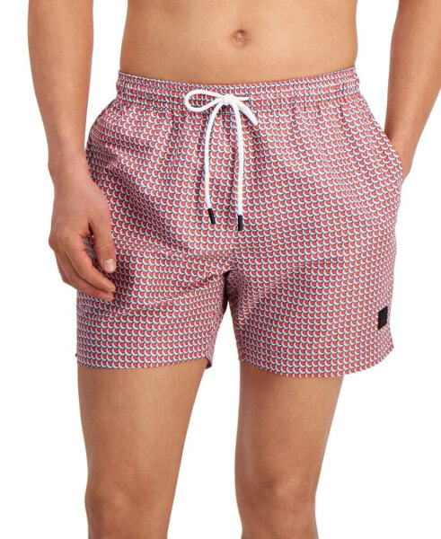 Men's Vibe Patterned 5.3" Swim Trunks, Created for Macy's