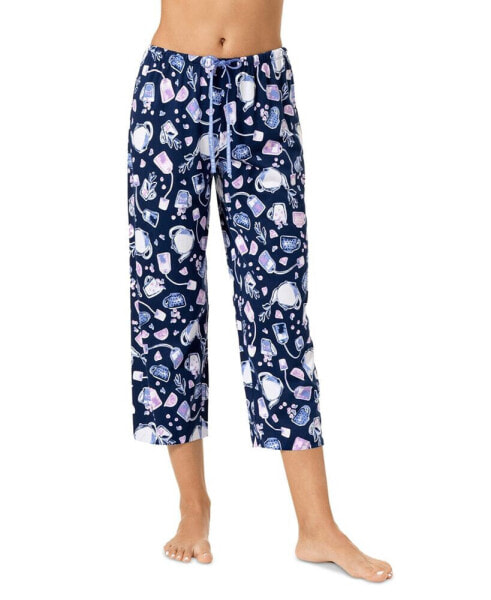 Women's Simmer Time Tea Printed Capri Pajama Pants