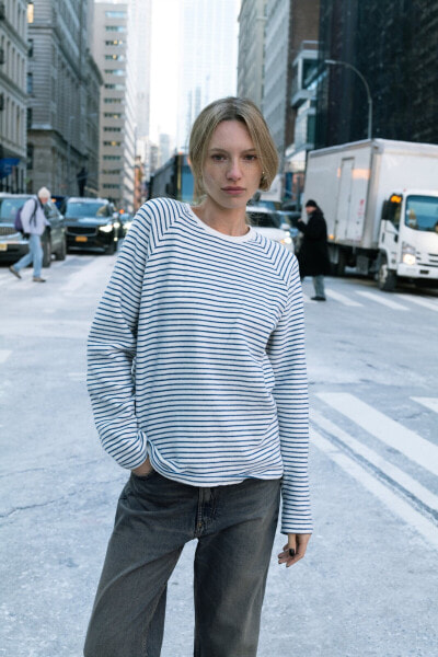 Striped oversize sweater