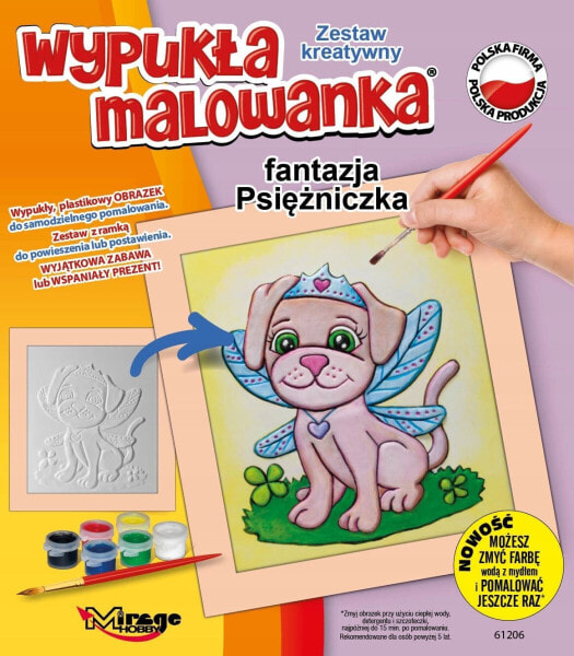 Teka Wypukła malowanka Fantazja Psiężniczka