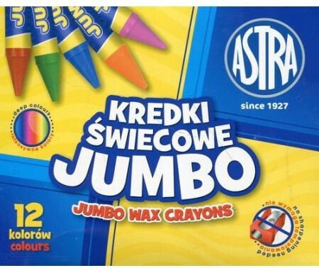 Astra Kredki świecowe Jumbo 12 kolorów