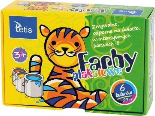 Tetis Farby plakatowe 6kol 20ml