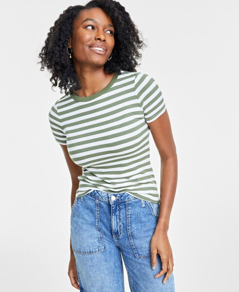 Women’s Ribbed T-Shirt, XXS-4X, Created for Macy’s