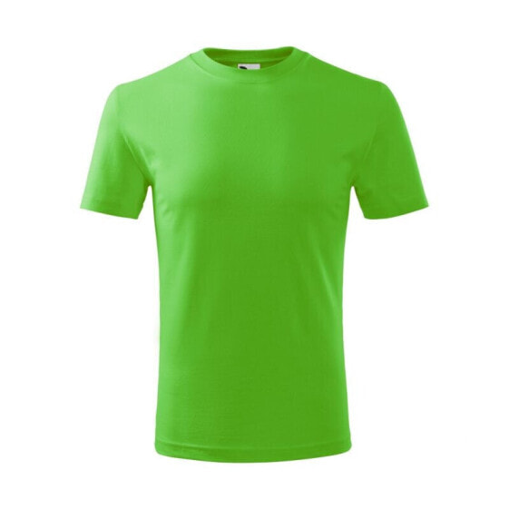 Футболка Malfini Classic New Jr из хлопка 100%, ярко-зеленого цвета