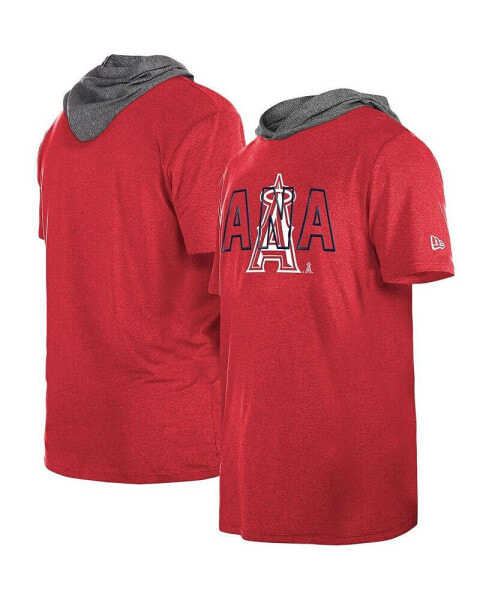 Men's Red Los Angeles Angels Team Hoodie T-shirt