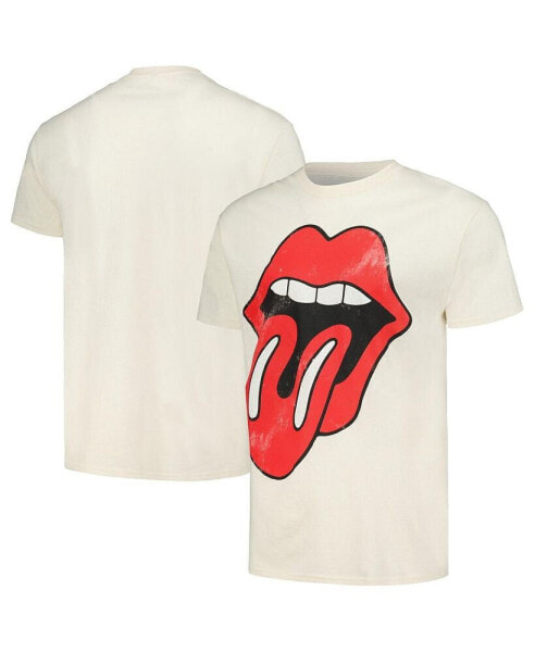 Men's and Women's Cream Rolling Stones Evolution and Lonesome Blue T-shirt