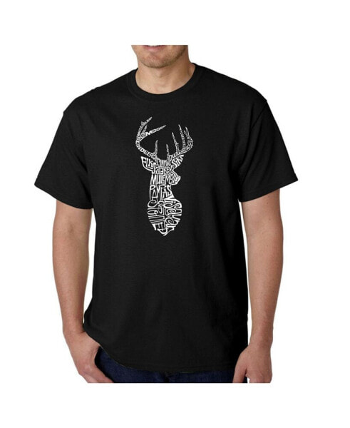 Mens Word Art T-Shirt - Types of Deer