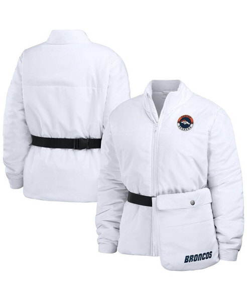 WEAR by Erin Andrews Broncos White Puffer