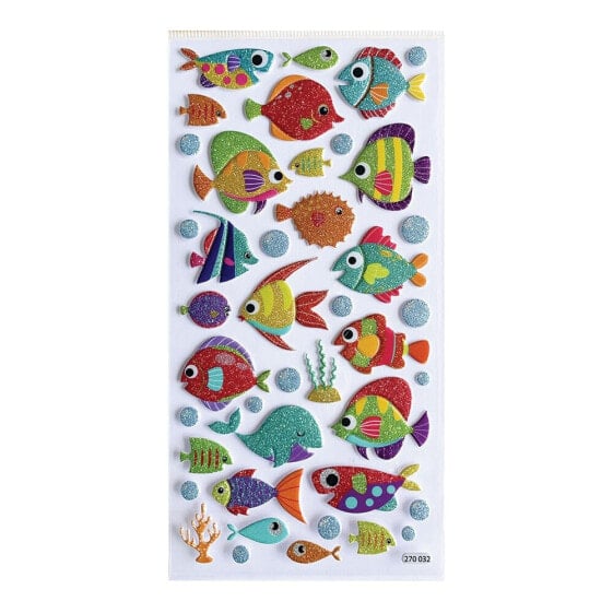 GLOBAL GIFT Tweeny Foamy Pesces Glitter Stickers