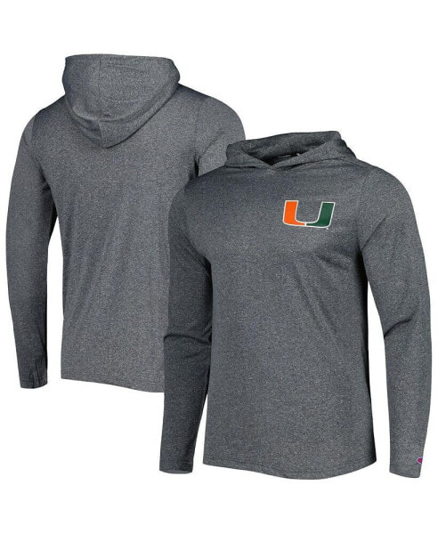 Men's Gray Miami Hurricanes Hoodie Long Sleeve T-shirt