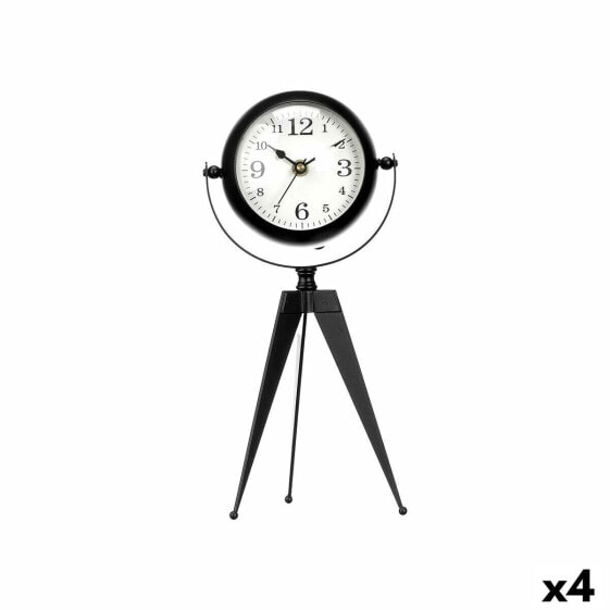 Часы настольные Настольные часы Tripod Чёрный Металл 12 x 30 x 12 cm Gift Decor 4 шт.