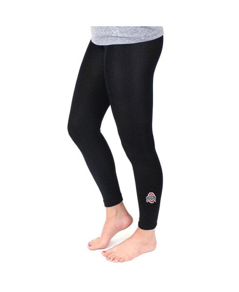 Women's Black Ohio State Buckeyes Fleece Leggings