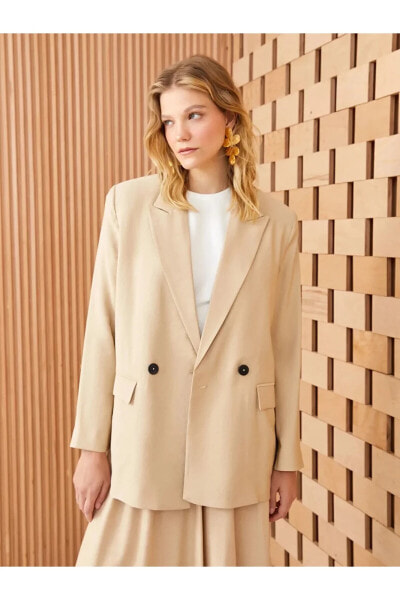 Lcw Modest Düz Uzun Kollu Kadın Blazer Ceket