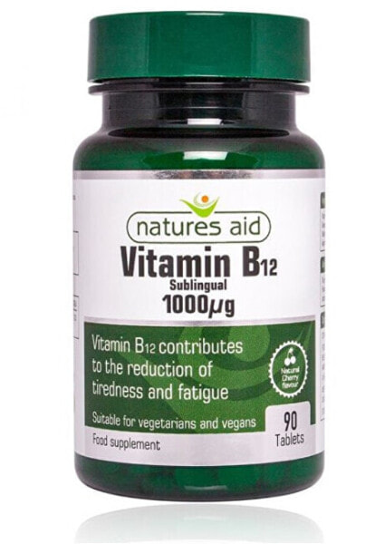 Витамин B12 - сублингвальные таблетки 90 штук от Natures Aid